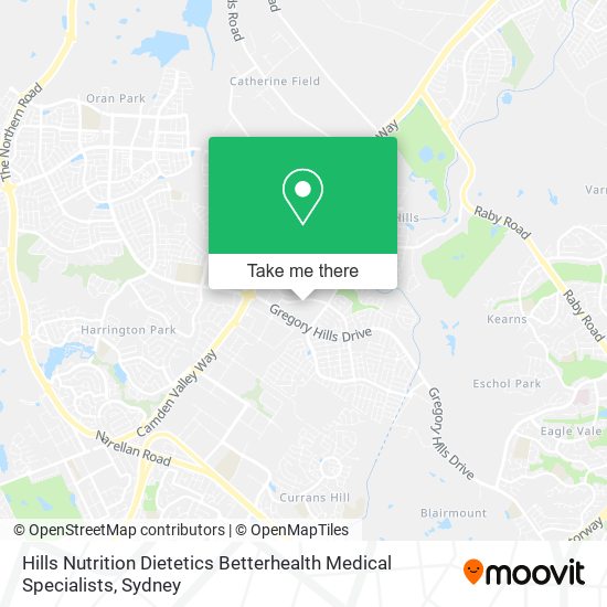 Mapa Hills Nutrition Dietetics Betterhealth Medical Specialists