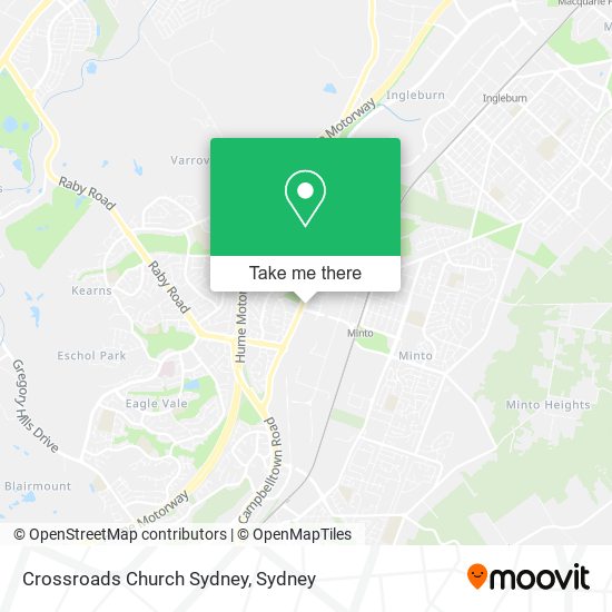 Mapa Crossroads Church Sydney