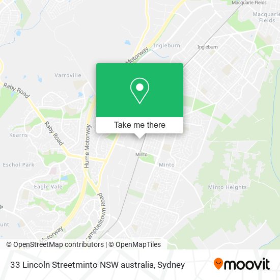 33 Lincoln Streetminto NSW australia map