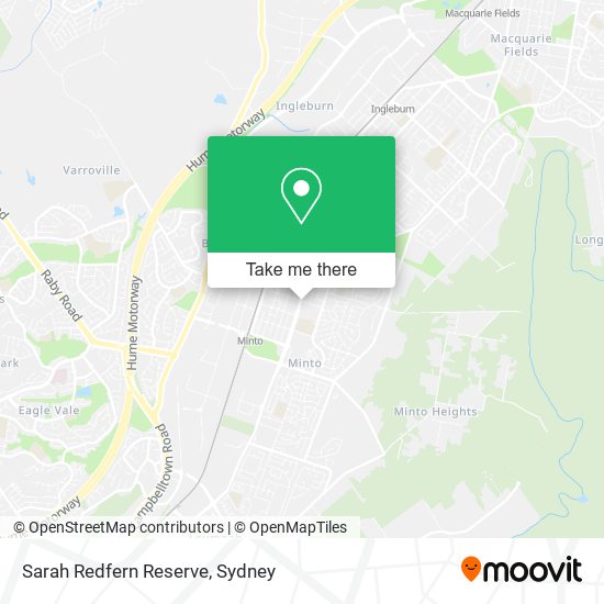 Mapa Sarah Redfern Reserve