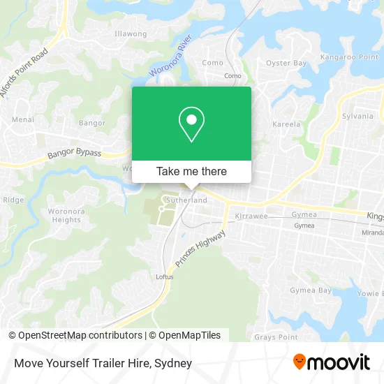 Move Yourself Trailer Hire map