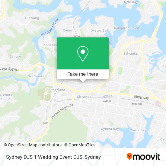 Mapa Sydney DJS 1 Wedding Event DJS