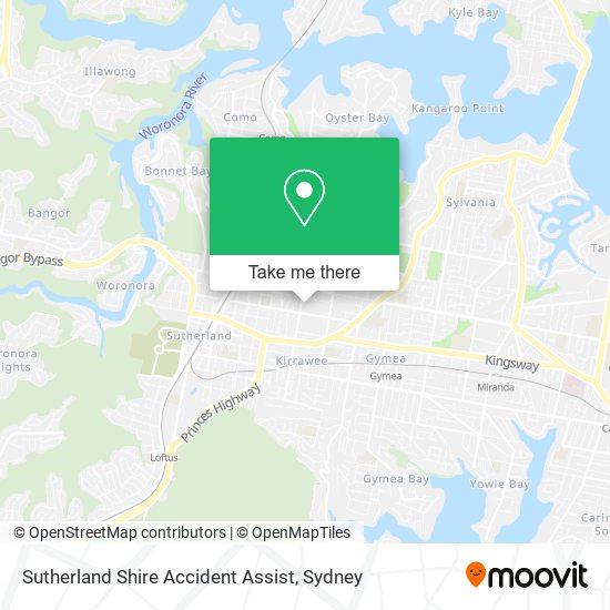 Mapa Sutherland Shire Accident Assist