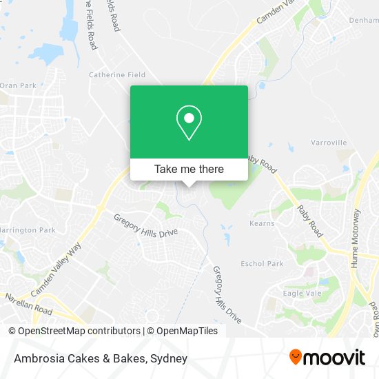 Ambrosia Cakes & Bakes map