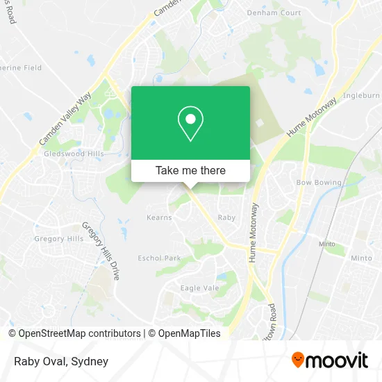 Mapa Raby Oval