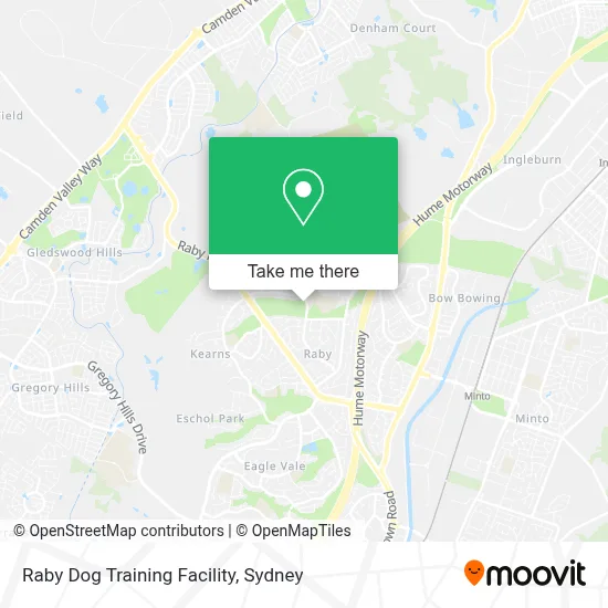 Mapa Raby Dog Training Facility