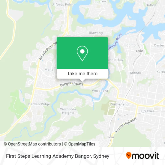 First Steps Learning Academy Bangor map