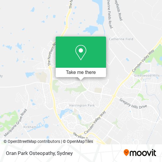 Oran Park Osteopathy map