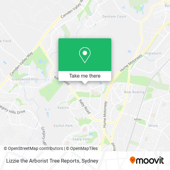 Lizzie the Arborist Tree Reports map