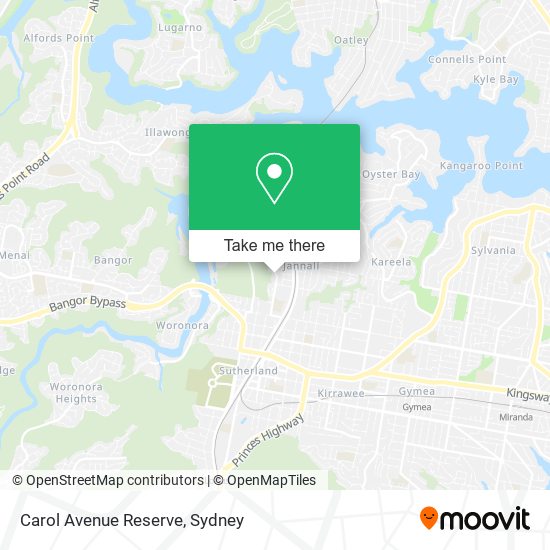 Mapa Carol Avenue Reserve