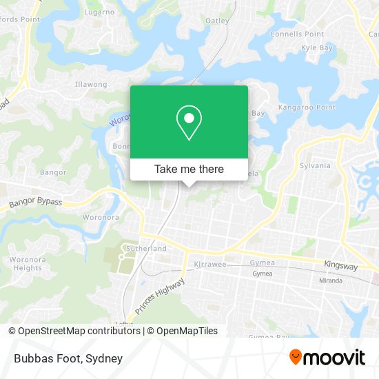 Bubbas Foot map