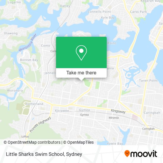 Mapa Little Sharks Swim School