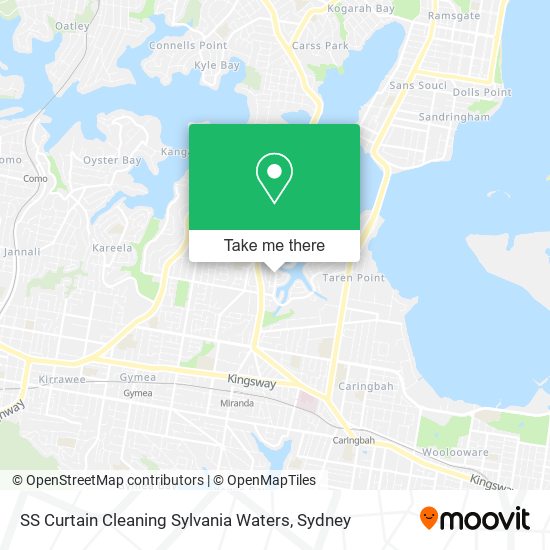 SS Curtain Cleaning Sylvania Waters map
