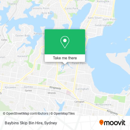 Baybins Skip Bin Hire map