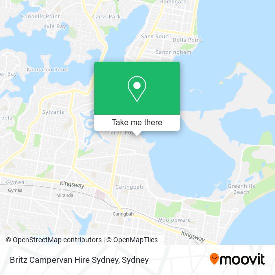 Britz Campervan Hire Sydney map