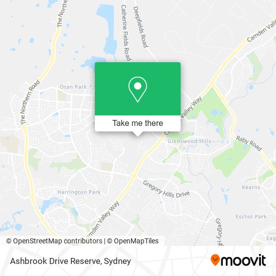 Ashbrook Drive Reserve map