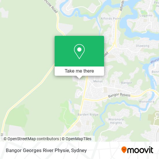 Mapa Bangor Georges River Physie