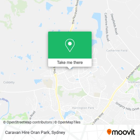 Mapa Caravan Hire Oran Park