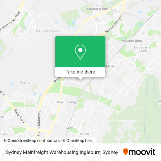 Sydney Mainfreight Warehousing Ingleburn map