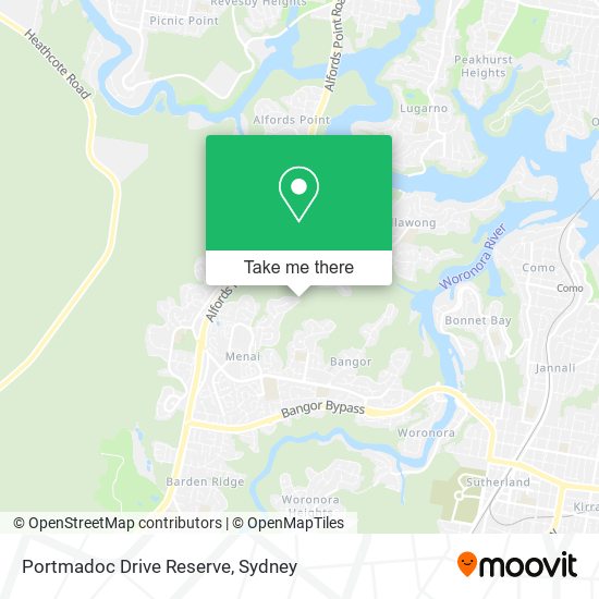 Portmadoc Drive Reserve map