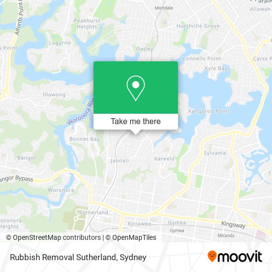 Rubbish Removal Sutherland map