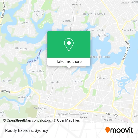 Reddy Express map
