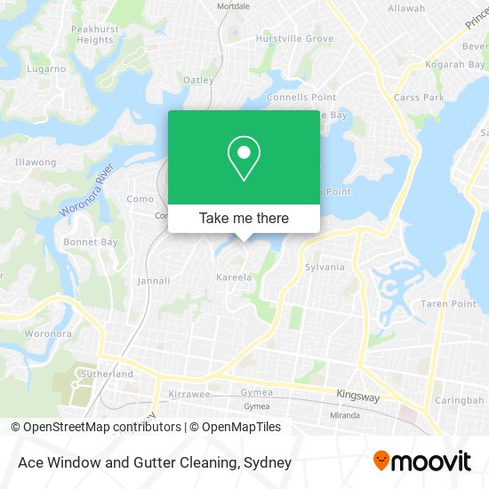 Ace Window and Gutter Cleaning map