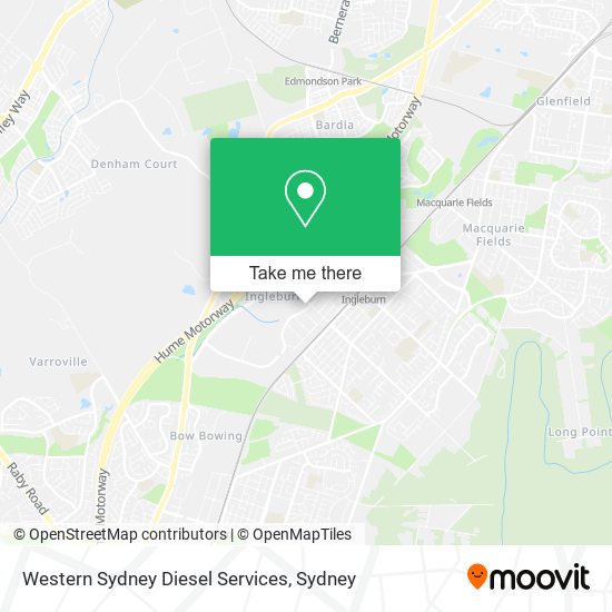 Mapa Western Sydney Diesel Services