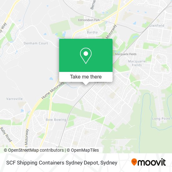 SCF Shipping Containers Sydney Depot map