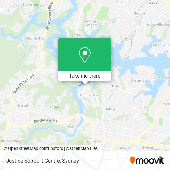 Justice Support Centre map