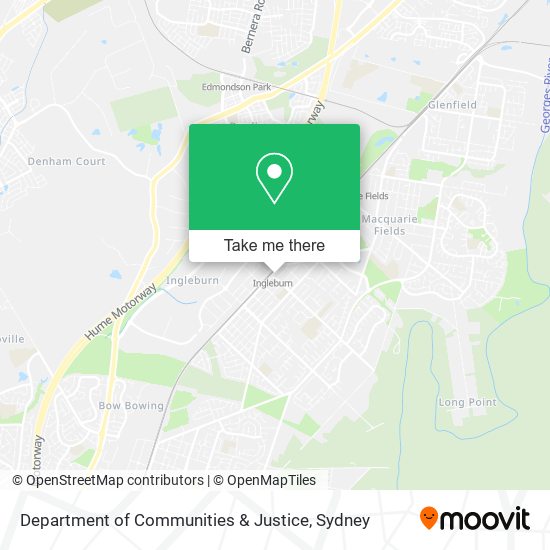 Department of Communities & Justice map