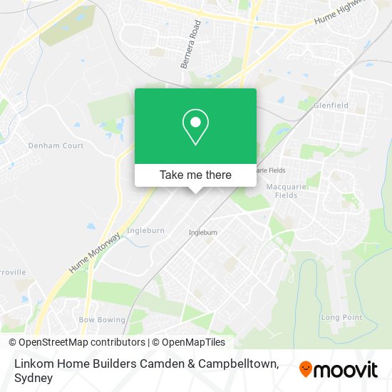 Mapa Linkom Home Builders Camden & Campbelltown