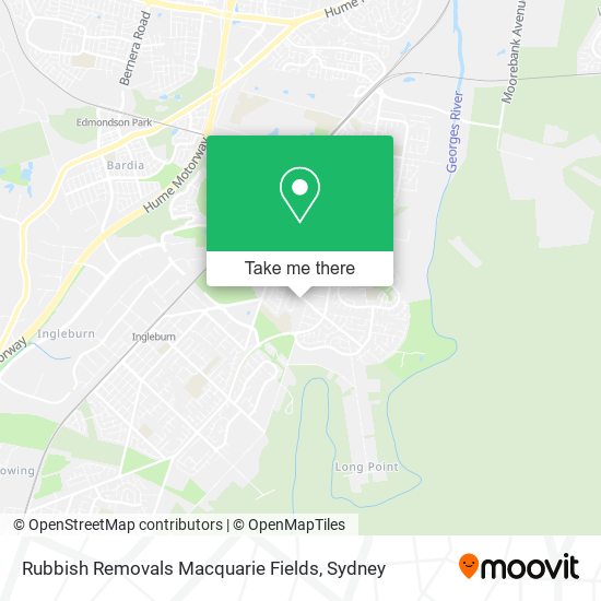 Mapa Rubbish Removals Macquarie Fields