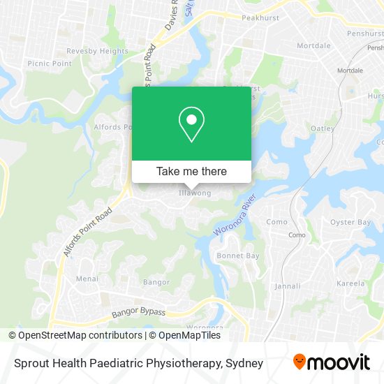 Sprout Health Paediatric Physiotherapy map