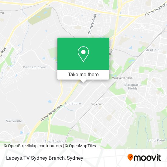Mapa Laceys.TV Sydney Branch