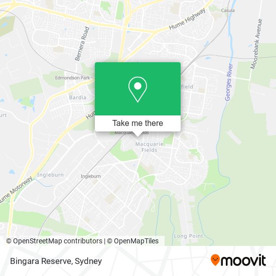 Bingara Reserve map