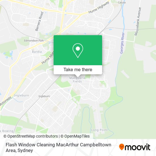 Mapa Flash Window Cleaning MacArthur Campbelltown Area