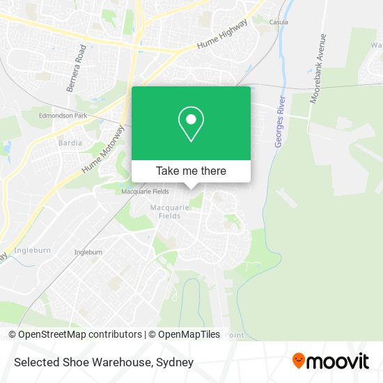 Mapa Selected Shoe Warehouse