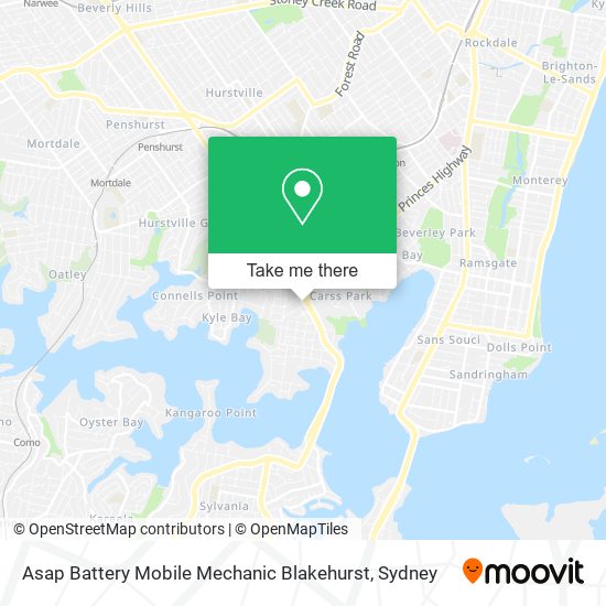 Asap Battery Mobile Mechanic Blakehurst map