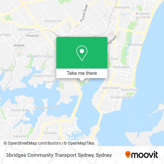 Mapa 3bridges Community Transport Sydney