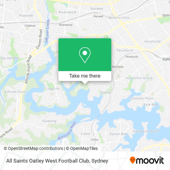 Mapa All Saints Oatley West Football Club