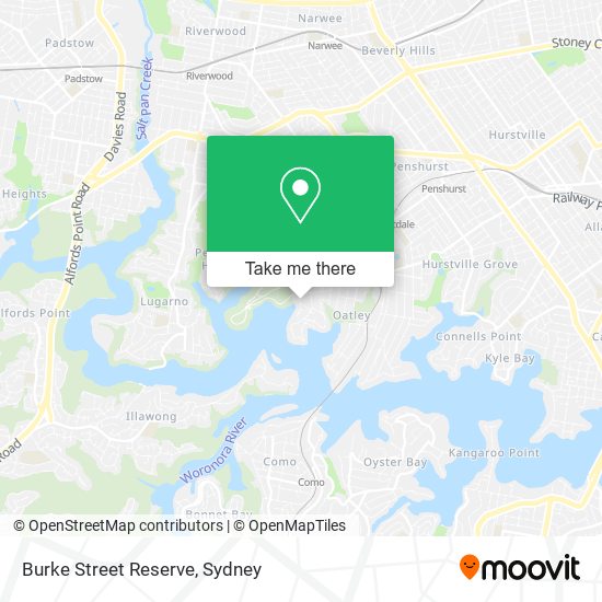 Mapa Burke Street Reserve