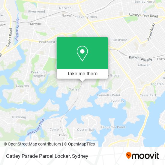 Oatley Parade Parcel Locker map