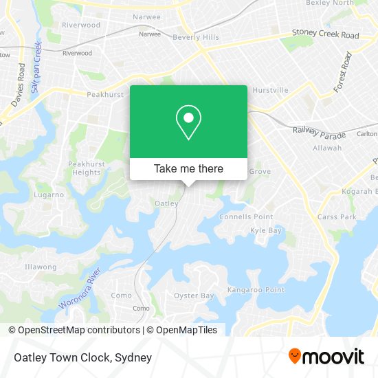 Mapa Oatley Town Clock