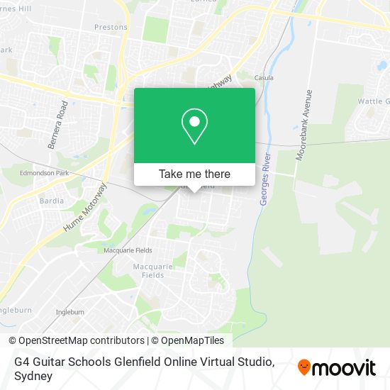 Mapa G4 Guitar Schools Glenfield Online Virtual Studio