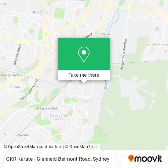 Mapa GKR Karate - Glenfield Belmont Road