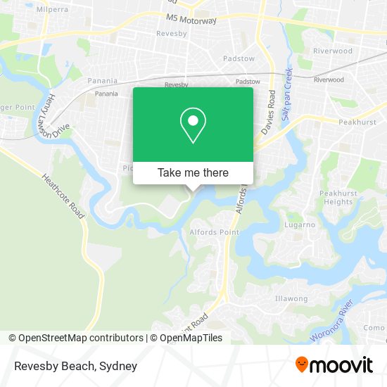 Revesby Beach map