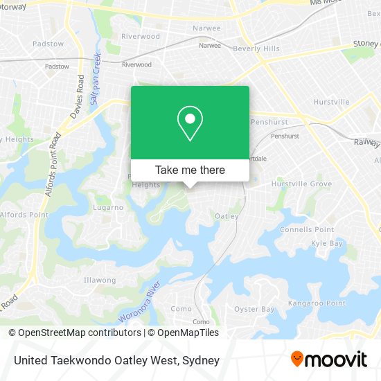 Mapa United Taekwondo Oatley West