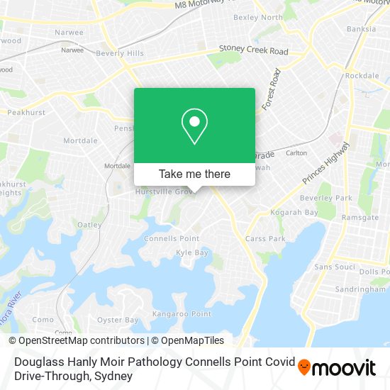 Mapa Douglass Hanly Moir Pathology Connells Point Covid Drive-Through