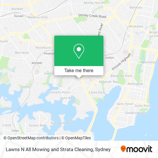 Lawns N All Mowing and Strata Cleaning map